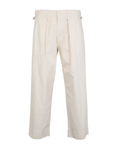 Shop East Harbour Surplus Marion Man Pants Ivory Size 34 Cotton In White