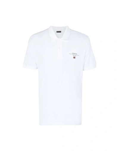 Shop Napapijri Elbas 2 Man Polo Shirt White Size 3xl Cotton
