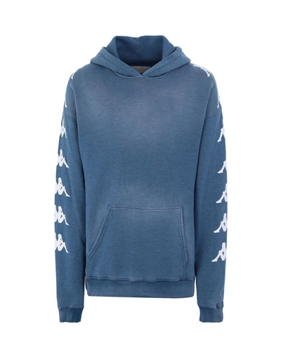 Shop Kappa Paura X  Man Sweatshirt Slate Blue Size S Cotton, Polyester