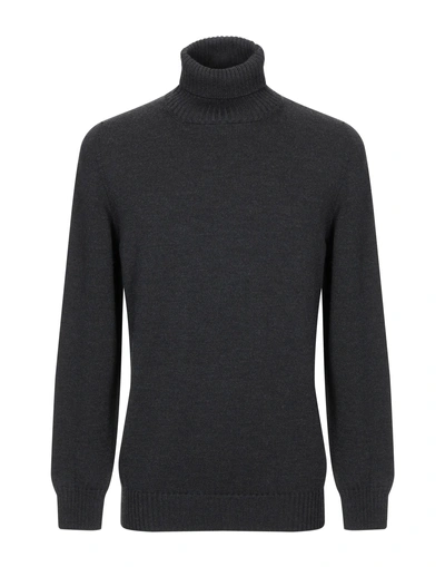 Shop Drumohr Man Turtleneck Steel Grey Size 36 Merino Wool