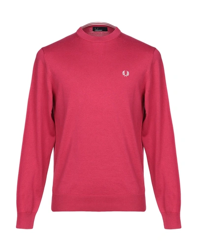 Shop Fred Perry Sweaters In Garnet
