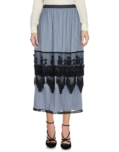 Shop Antonio Marras Midi Skirts In Slate Blue