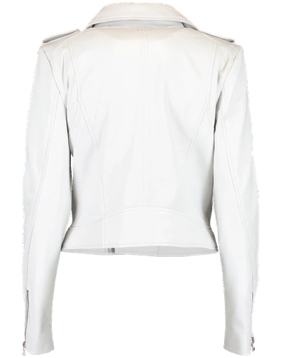 Shop Lamarque Donna Leather Jacket In White