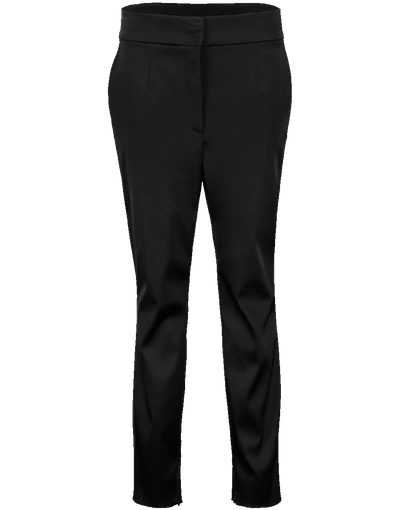 Shop Dolce & Gabbana High Waist Stretch Satin Trouser In Black