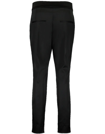 Shop Dolce & Gabbana High Waist Stretch Satin Trouser In Black