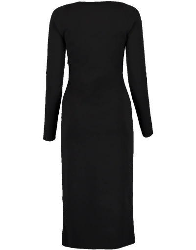 Shop Stella Mccartney Boatneck Compact Knit Dress In Black