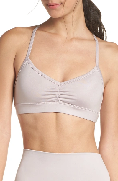 Shop Alo Yoga 'sunny Strappy' Soft Cup Bralette In Lavender Cloud Glossy