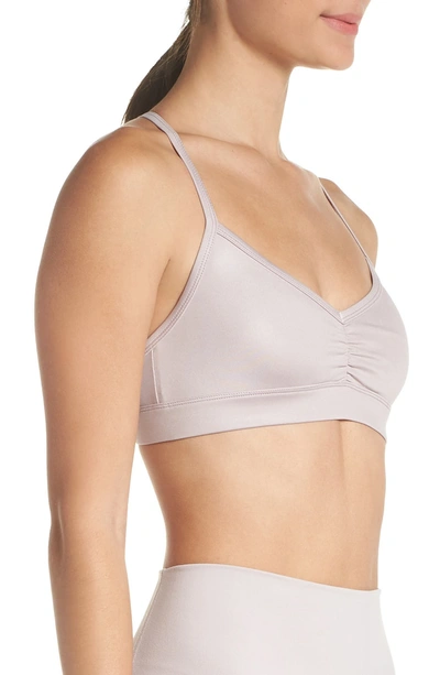 Shop Alo Yoga 'sunny Strappy' Soft Cup Bralette In Lavender Cloud Glossy