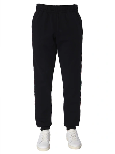 Shop Moschino Cotton Sweatpants In Black