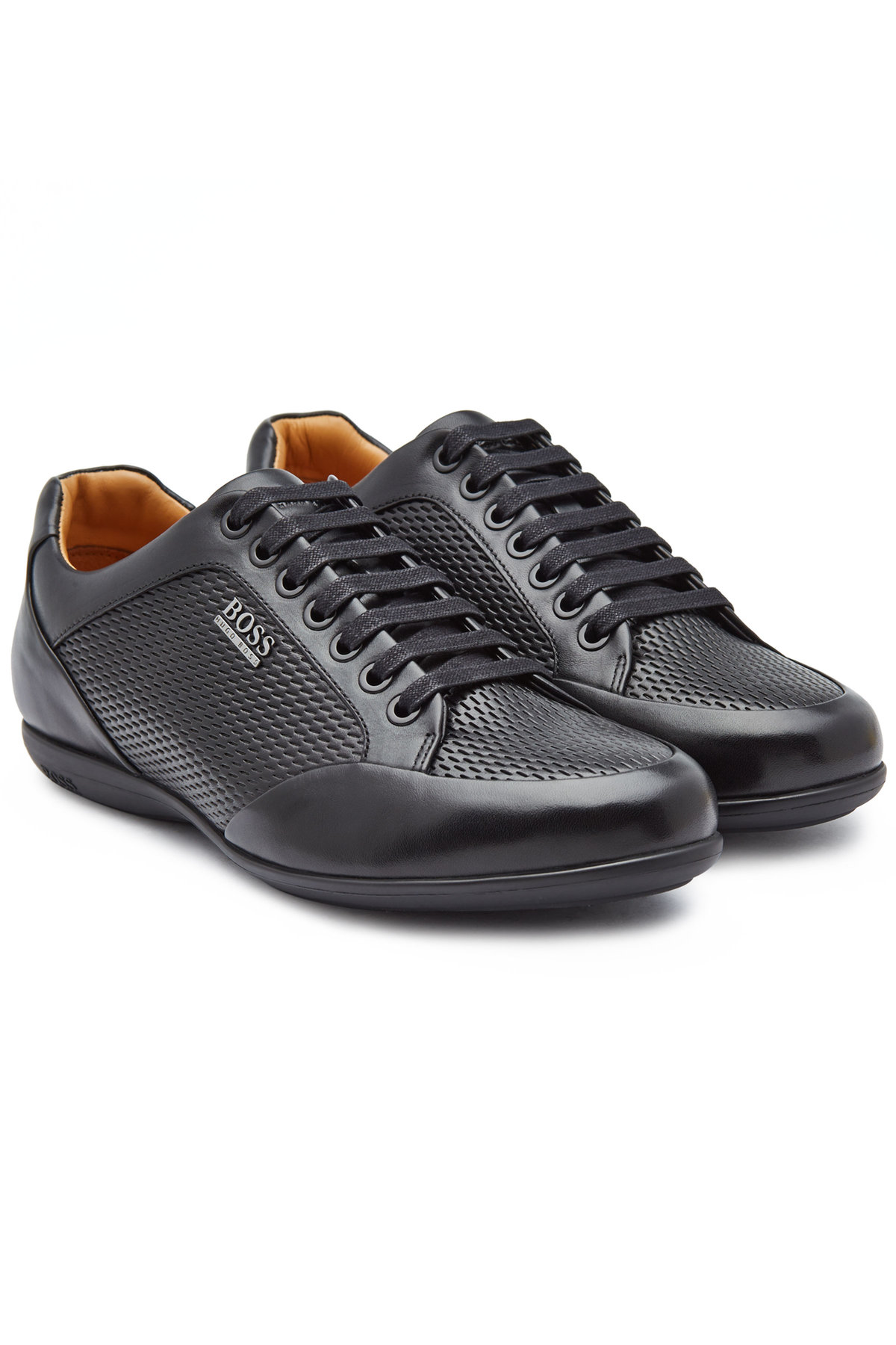 hugo boss black leather sneakers