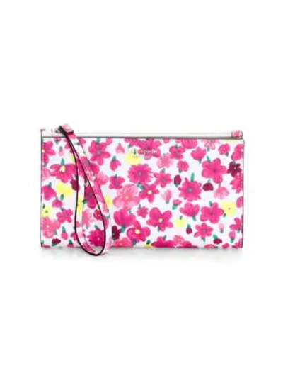 Shop Kate Spade Sylvia Marker Floral Wristlet Bag In Multi