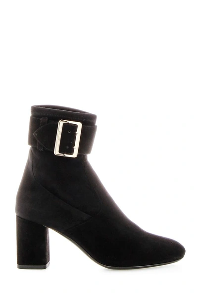 Shop Burberry Britannia Ankle Boots In Black