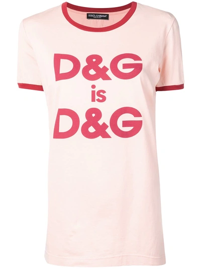 Shop Dolce & Gabbana Logo T-shirt - Pink