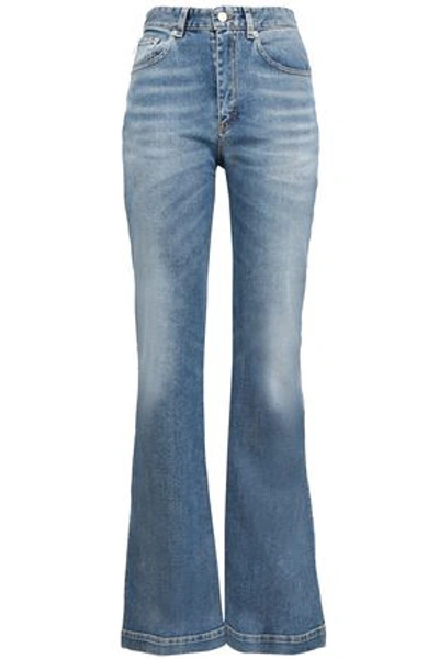 Shop Fiorucci Blair High-rise Flared Jeans In Light Denim