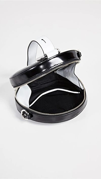 Shop Rebecca Minkoff Kate Circle Bag In Black/white