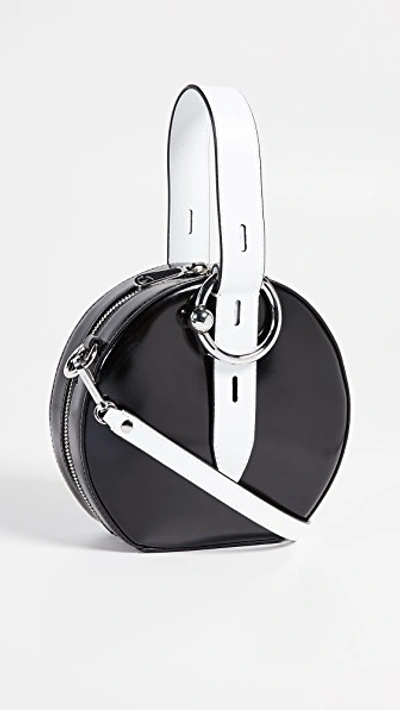 Shop Rebecca Minkoff Kate Circle Bag In Black/white