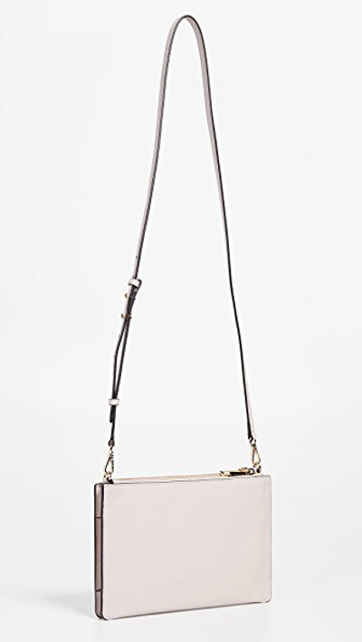 Shop Michael Michael Kors Large Double Pouch Crossbody Bag In Soft Pink