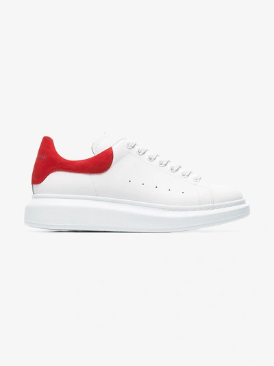 Shop Alexander Mcqueen And Red Oversized Sneakers - Unisex - Rubber/leather In White