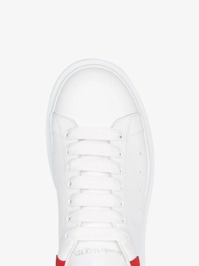 Shop Alexander Mcqueen And Red Oversized Sneakers - Unisex - Rubber/leather In White