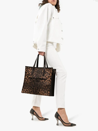 Shop Dolce & Gabbana Leopard-print Tote Bag In 109 - Neutrals