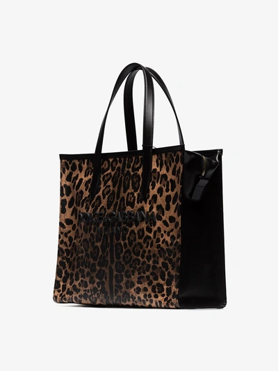 Shop Dolce & Gabbana Leopard-print Tote Bag In 109 - Neutrals