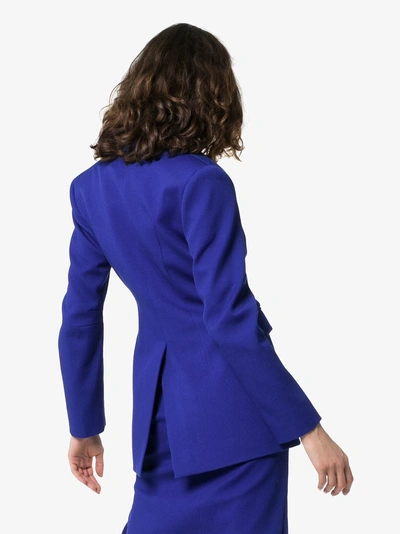 Shop Aleksandre Akhalkatsishvili Tailored Single-breasted Blazer In Blue