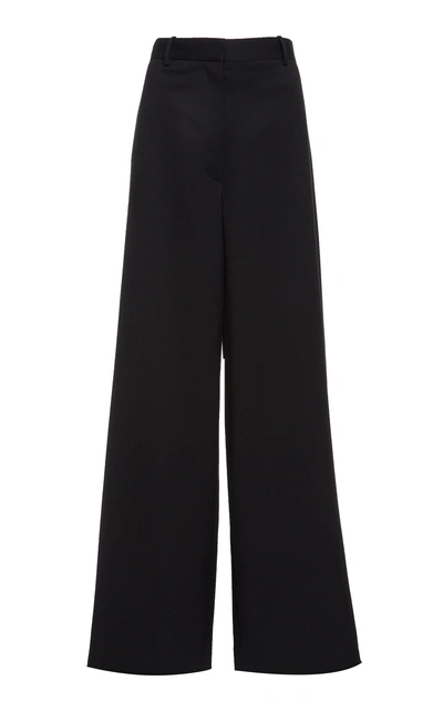 Shop The Row Nick Wool Wide-leg Trousers In Black