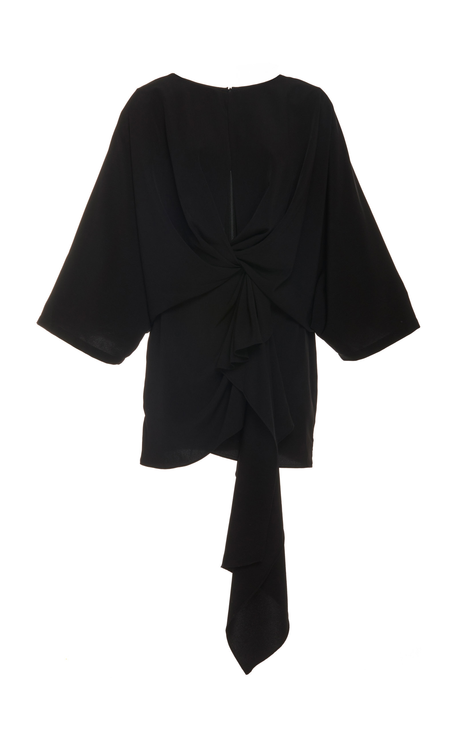 Acler Laurel Cutout Front Draped Mini Dress In Black Modesens