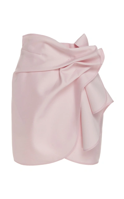 Shop Acler Bronte Ruffled Wrap-effect Mini Skirt In Print