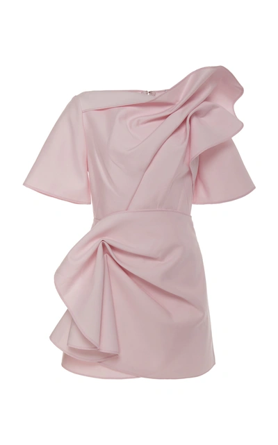 Shop Acler Bronte Ruffled Mini Dress In Pink