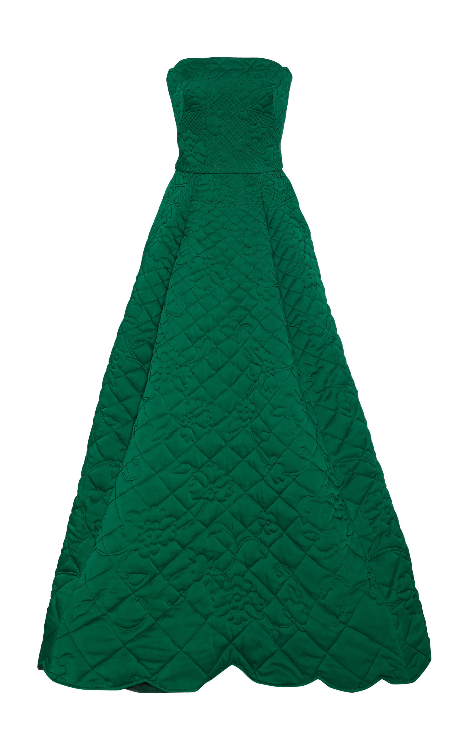 oscar de la renta green dress