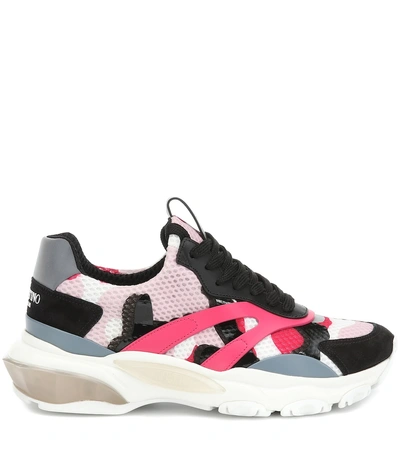 Shop Valentino Bounce Mesh Sneakers In Pink