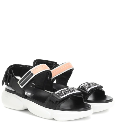 Shop Prada Cloudbust Sandals In Black