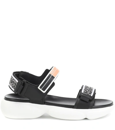 Shop Prada Cloudbust Sandals In Black