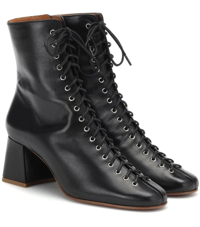 Shop By Far Becca Leather Ankle Boots In Black