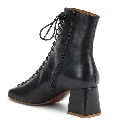 Shop By Far Becca Leather Ankle Boots In Black