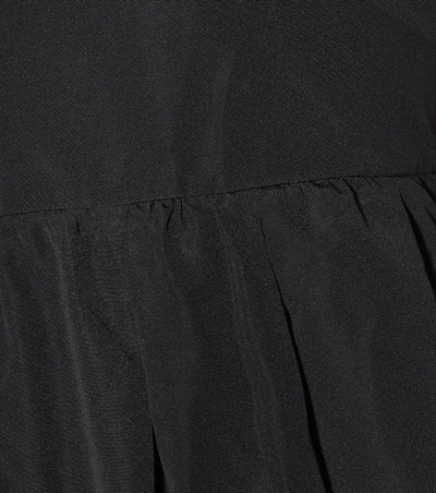 Shop Valentino Cotton-blend Faille Top In Black