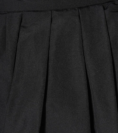 Shop Valentino Cotton-blend Faille Miniskirt In Black