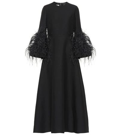 Shop Valentino Wool And Silk Gown In Black