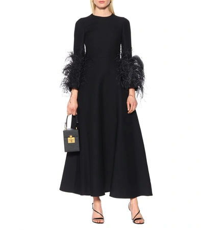 Shop Valentino Wool And Silk Gown In Black