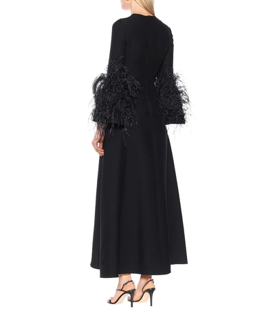 Shop Valentino Wool And Silk Gown In Black