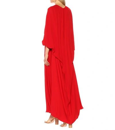 Shop Valentino Silk Crêpe Gown In Red