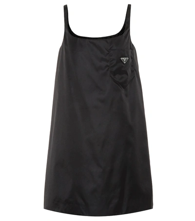 Shop Prada Pinafore Minidress In Black