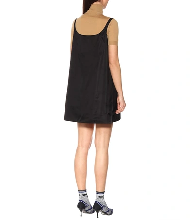 Shop Prada Pinafore Minidress In Black