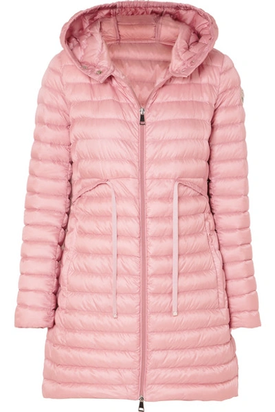 Shop Moncler Hooded Quilted Shell Down Jacket In Pink