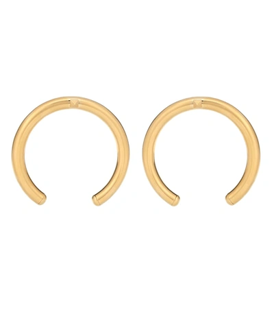Shop Valentino Hoop Earrings In Gold
