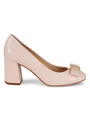 cole haan emory bow block heel pumps