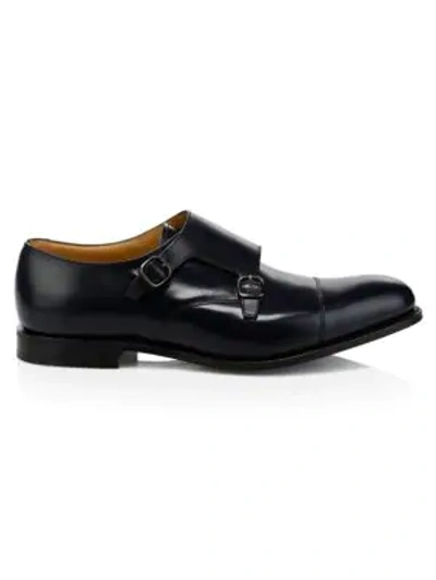 Shop Church's Detroit Monk Strap Leather Shoes In Navy