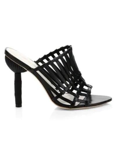 Shop Cult Gaia Ark Leather Cage Heels In Black