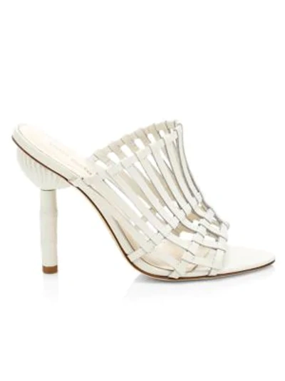 Shop Cult Gaia Ark Leather Cage Heels In White